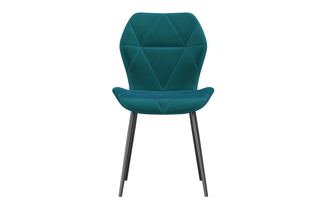 Дора К / стул велюр конфетти изумруд/Цвет металл черный